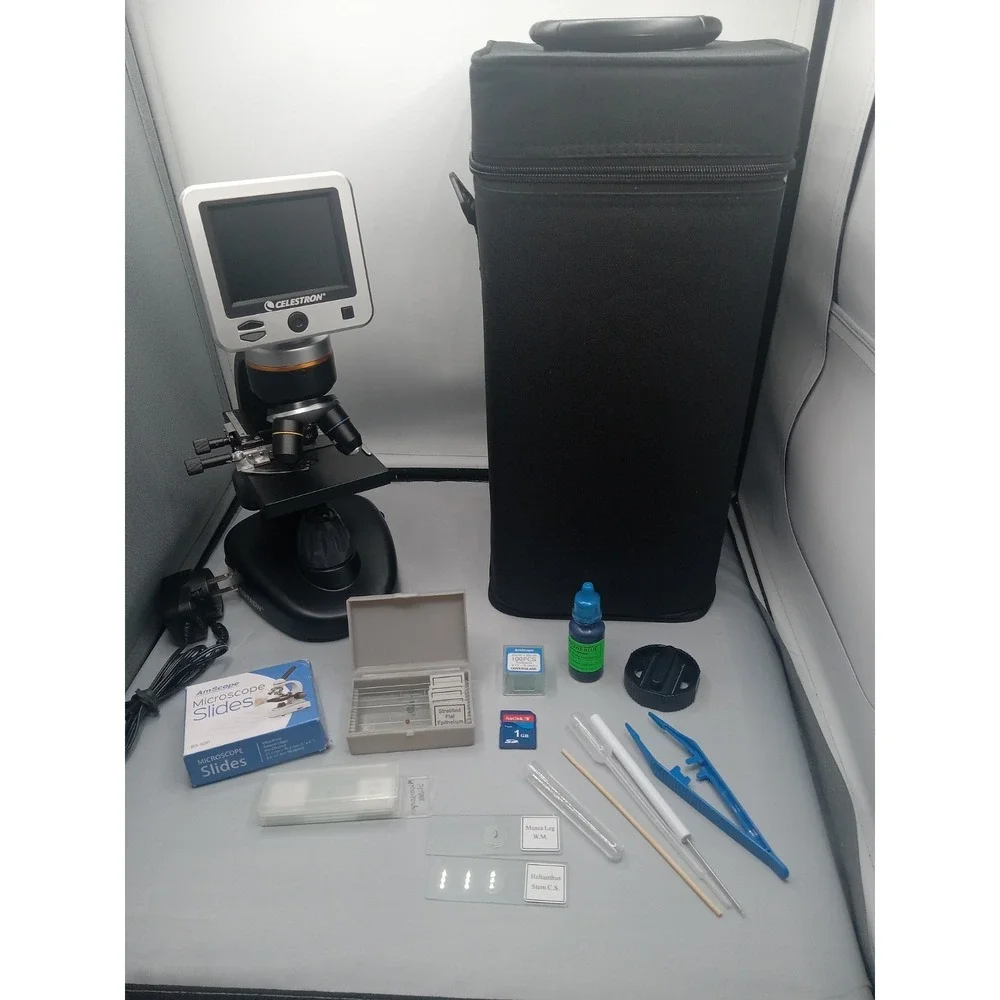 Celestron LCD Deluxe Digital Microscope II No Instructions Nice With‎ Sd Card